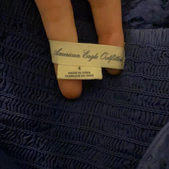 Strapless Navy Eyelet Dress from American Eagle - Picture 5 of 5